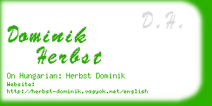 dominik herbst business card